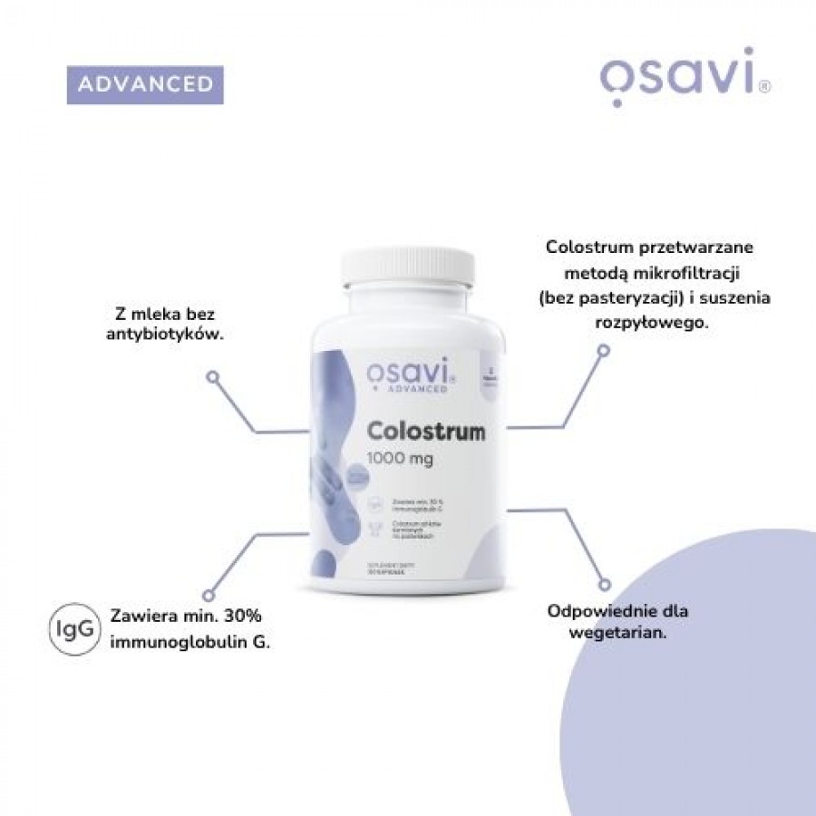 Zdjęcie produktu - 3 Osavi Colostrum 1000 mg, 120 kaps.