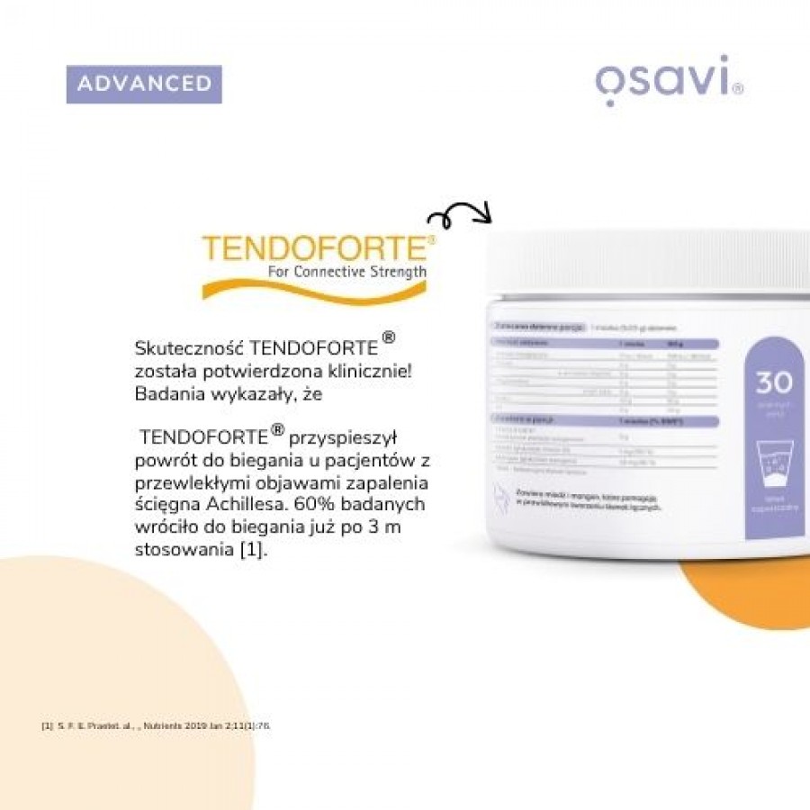 Zdjęcie produktu - 2 OSAVI Advanced Kolagen Ścięgna i Więzadła Proszek, 150g