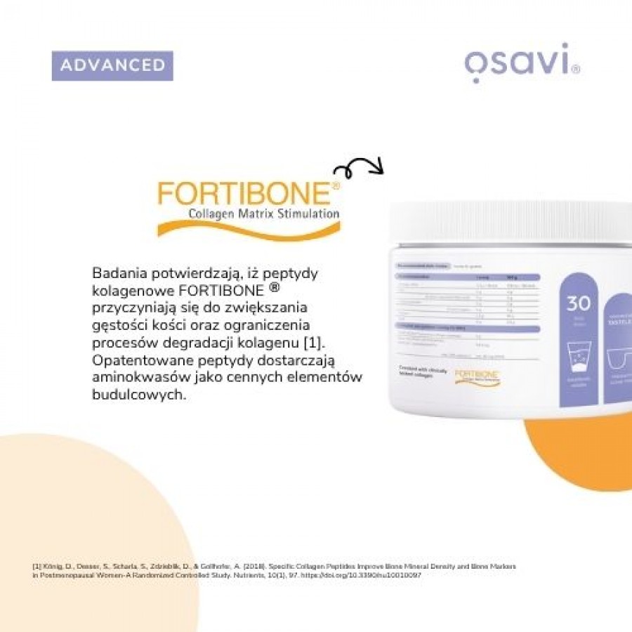 Zdjęcie produktu - 2 OSAVI Advanced Kolagen Stawy i Kości Proszek, 153g