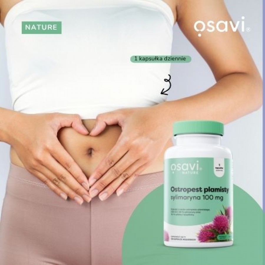 Miniaturka artykułu - #0 OSAVI Ostropest plamisty, sylimaryna 100 mg, 120 kapsułek