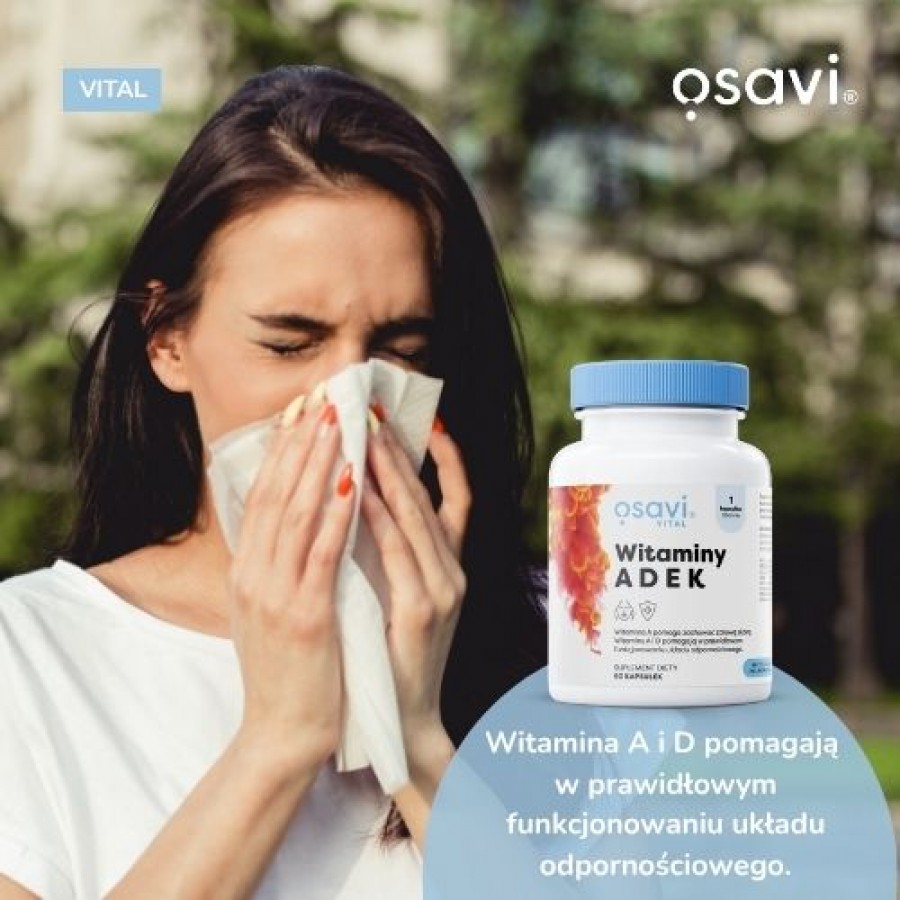 Zdjęcie produktu - 3 OSAVI Vital Witaminy ADEK, 60kaps.