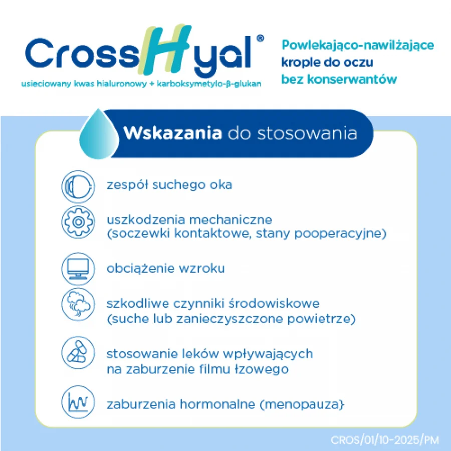 #2 – CrossHyal Krople do oczu nawilżająco-powlekające, 10ml