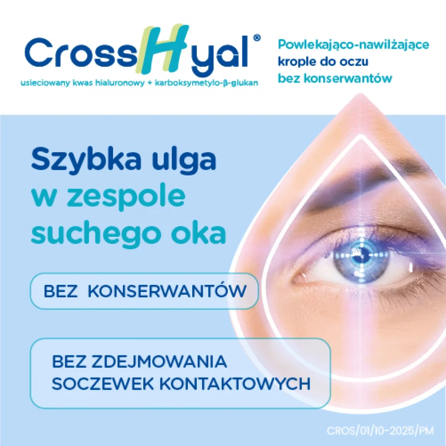 #4 – CrossHyal Krople do oczu nawilżająco-powlekające, 10ml