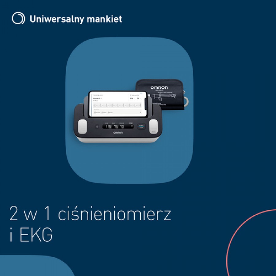 Zdjęcie produktu - 3 OMRON Complete HEM-7530T-E3 Automatyczny ciśnieniomierz naramienny + EKG