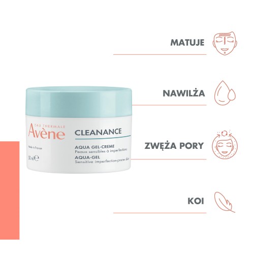 Miniaturka artykułu - #0 AVENE CLEANANCE Aqua-gel matujący, 50ml