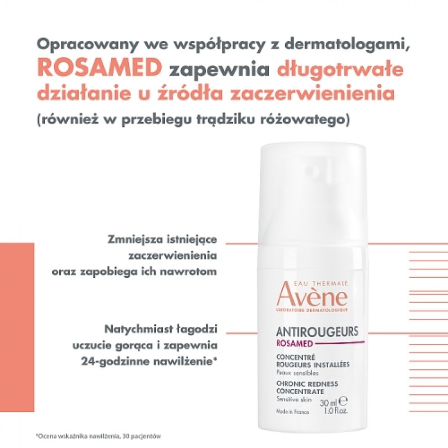 Miniaturka artykułu - #0 AVENE ANTIROUGEURS Rosamed Koncentrat na utrwalone zaczerwienienia sk&oacute;ry wrażliwej, 30ml