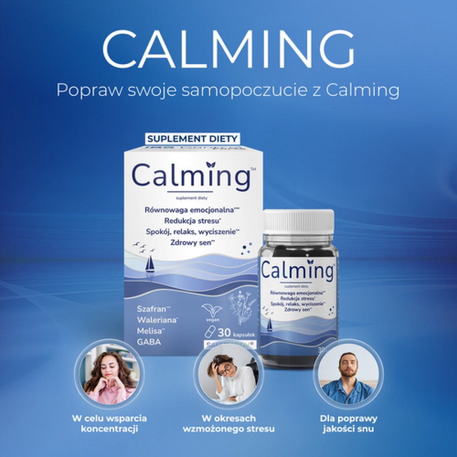Zdjęcie produktu - 3 DOMOWA APTECZKA Calming, 30 kapsułek