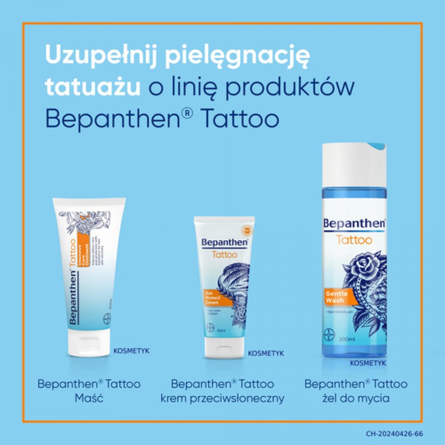 Zdjęcie produktu - 6 Bepanthen Tattoo - Krem przeciwsłoneczny SPF 50+ UVA/UVB, 50ml
