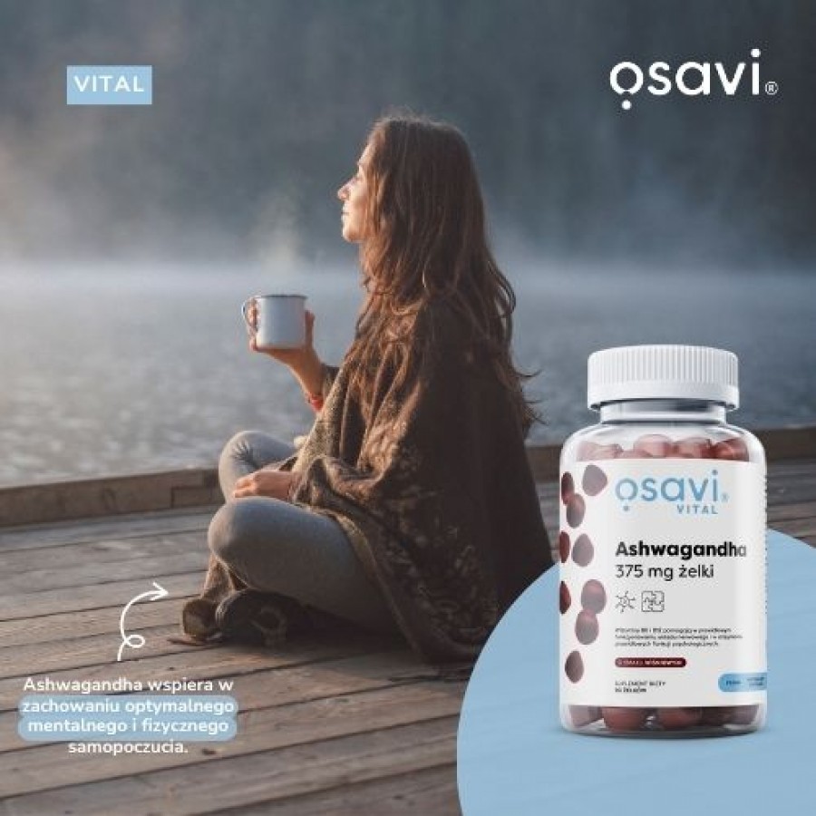 Zdjęcie produktu - 2 OSAVI Ashwagandha 375 mg, 90 żelek