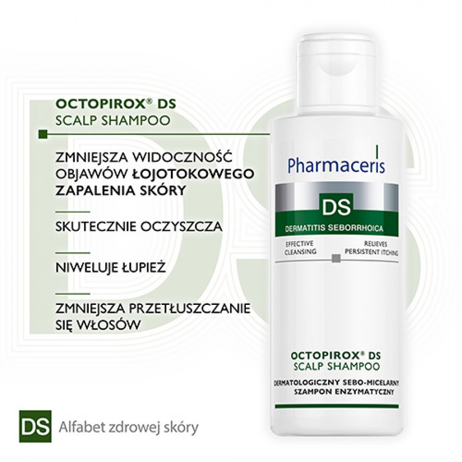 Zdjęcie produktu - 2 PHARMACERIS DS Octopirox Szampon Enzymatyczny, 125ml