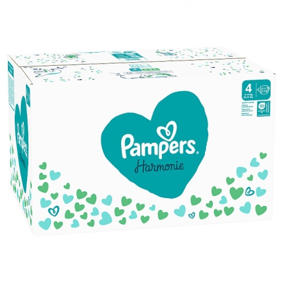 Zdjęcie produktu - 2 Pampers Harmonie Pieluszki rozmiar 4 Maxi 9-14kg, 174szt.