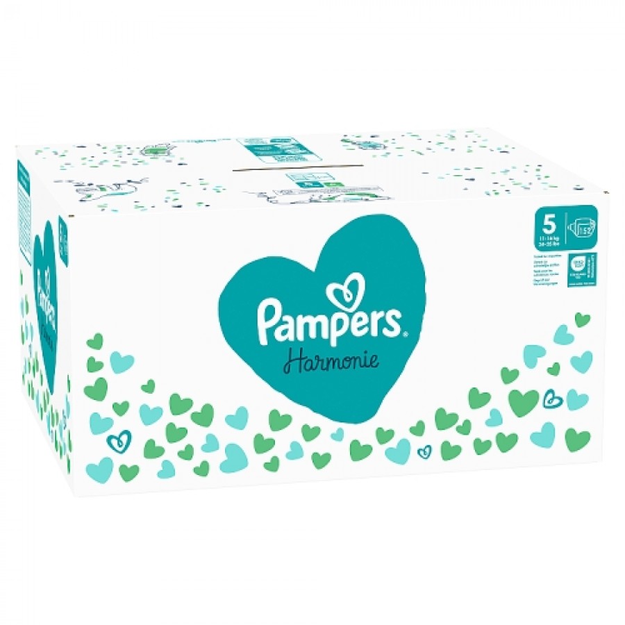 Zdjęcie produktu - 2 Pampers Harmonie Pieluszki rozmiar 5 Junior 11-16kg, 152szt.