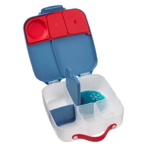 Zdjęcie produktu - 0 B.BOX Duży lunchbox z przegr&oacute;dkami Blue Blaze, 1 szt.