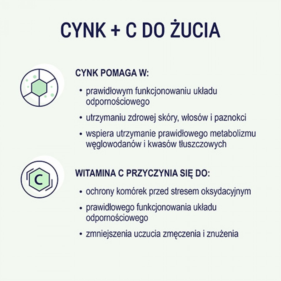 Miniaturka artykułu - #1 NATURELL Cynk + Witamina C tabletki do rozgryzania i żucia, 120szt.