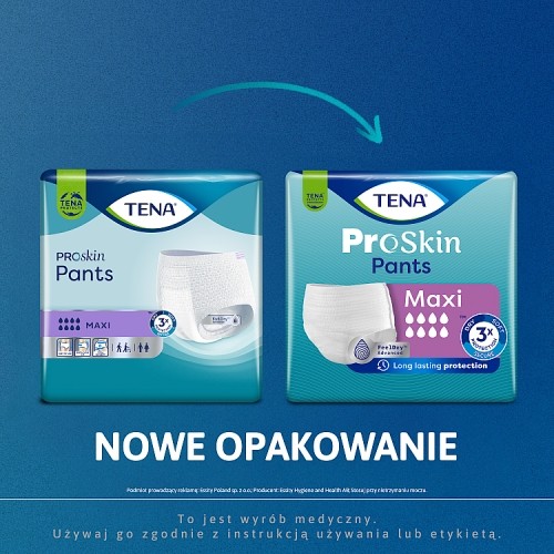 Zdjęcie produktu - 4 TENA PANTS ProSkin Maxi Majtki chłonne S, 10 szt.