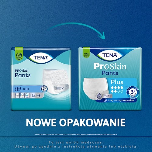 Zdjęcie produktu - 4 TENA PANTS ProSkin Plus Majtki chłonne L, 10 szt.