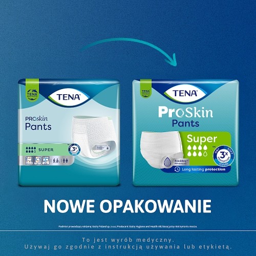 Zdjęcie produktu - 4 TENA PANTS ProSkin Super Majtki chłonne L, 12 szt.