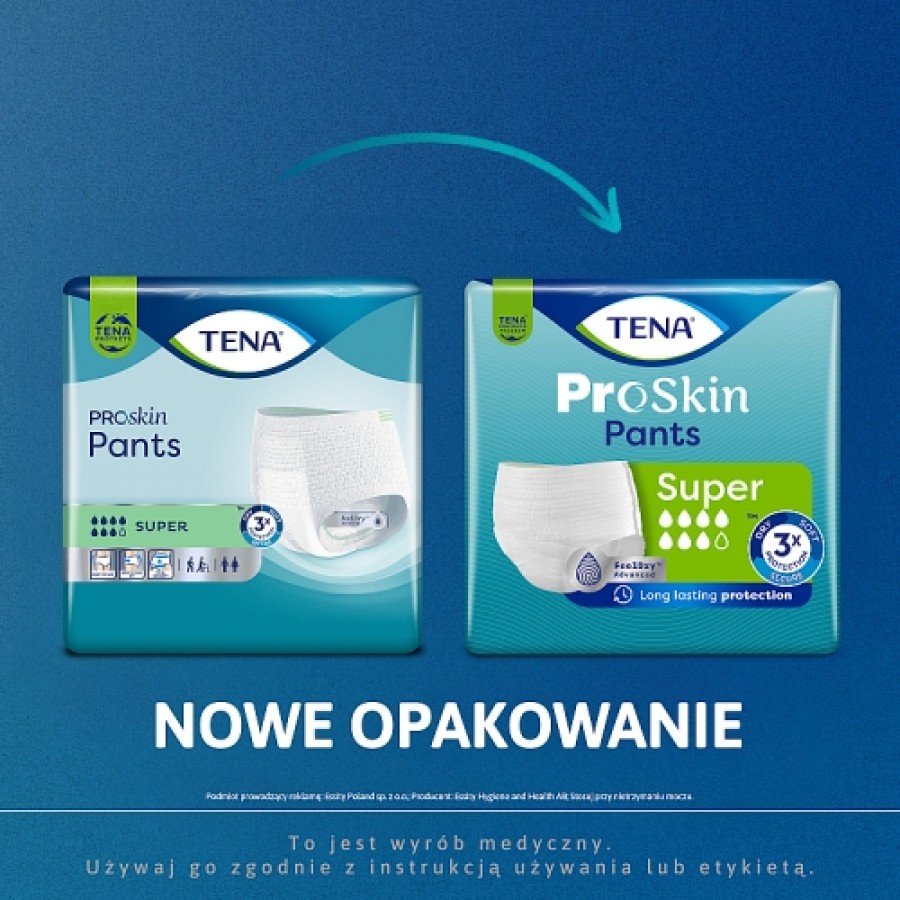 Zdjęcie produktu - 4 TENA PANTS ProSkin Super Majtki chłonne XL, 12 szt.