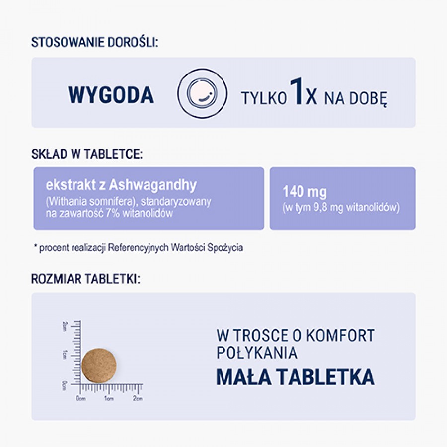 Zdjęcie produktu - 3 NATURELL Ashwagandha, 120 tabletek