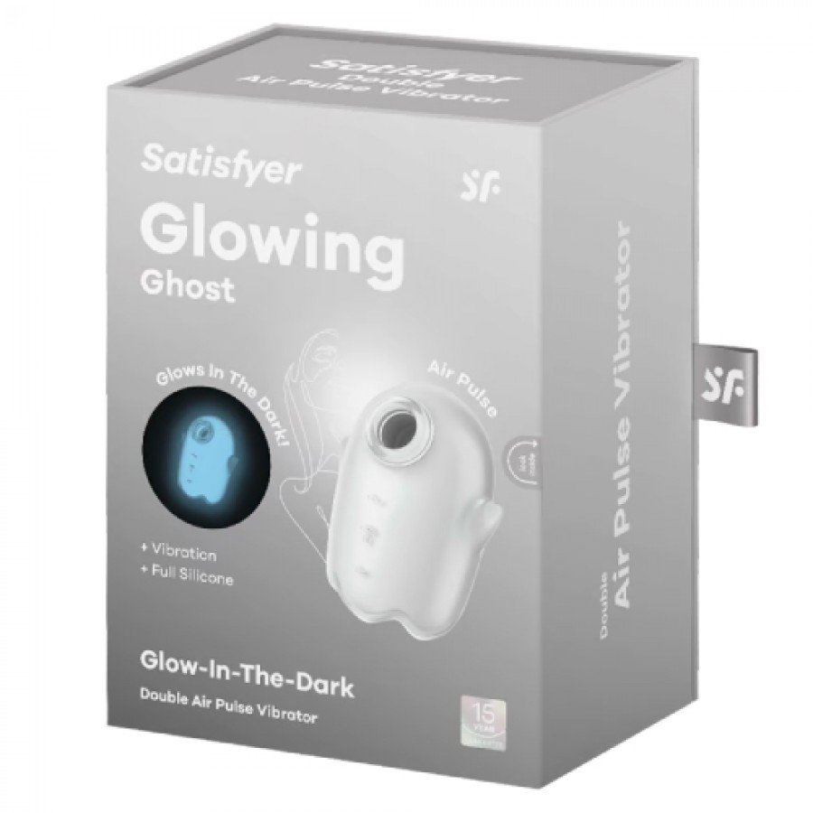 Miniaturka artykułu - #0 Satisfyer Glowing Ghost Stymulator łechtaczki świecący w ciemności biały