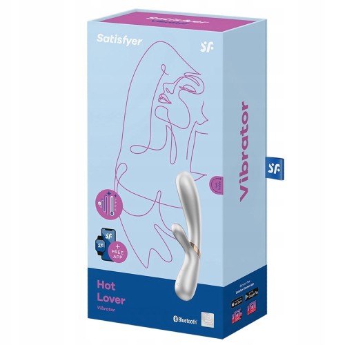Miniaturka artykułu - #0 Satisfyer Hot Lover Wibrator typu kr&oacute;liczek podgrzewany srebrny