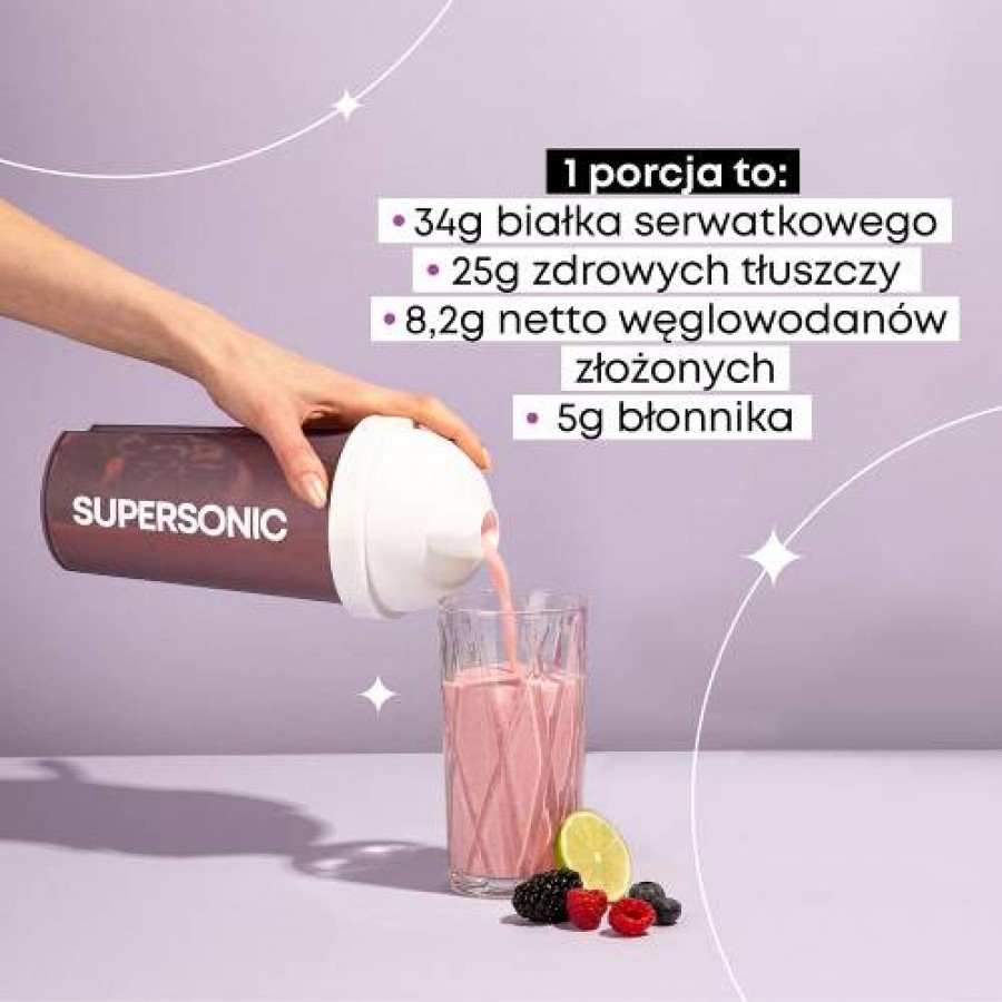Zdjęcie produktu - 1 SUPERSONIC Keto Meal Pełnowartościowy posiłek Kremowa czekolada, 80g