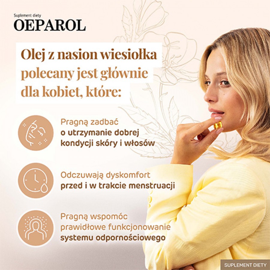 Zdjęcie produktu - 3 OEPAROL olej z nasion wiesiołka, 60 kaps.