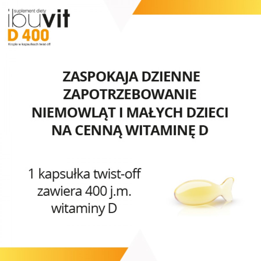 Zdjęcie produktu - 1 IBUVIT D 400 - 30 kapsułek twist-off 
