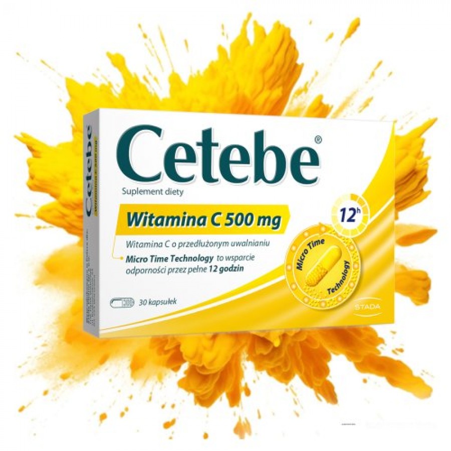 Zdjęcie produktu - 4 Cetebe Witamina C 500mg, 30 kaps.