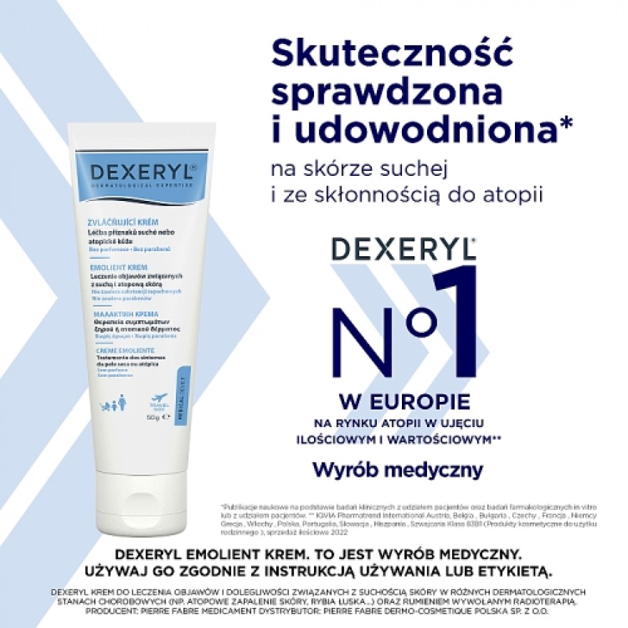 Miniaturka artykułu - #0 DEXERYL Emolient Krem do sk&oacute;ry suchej i atopowej, 50g