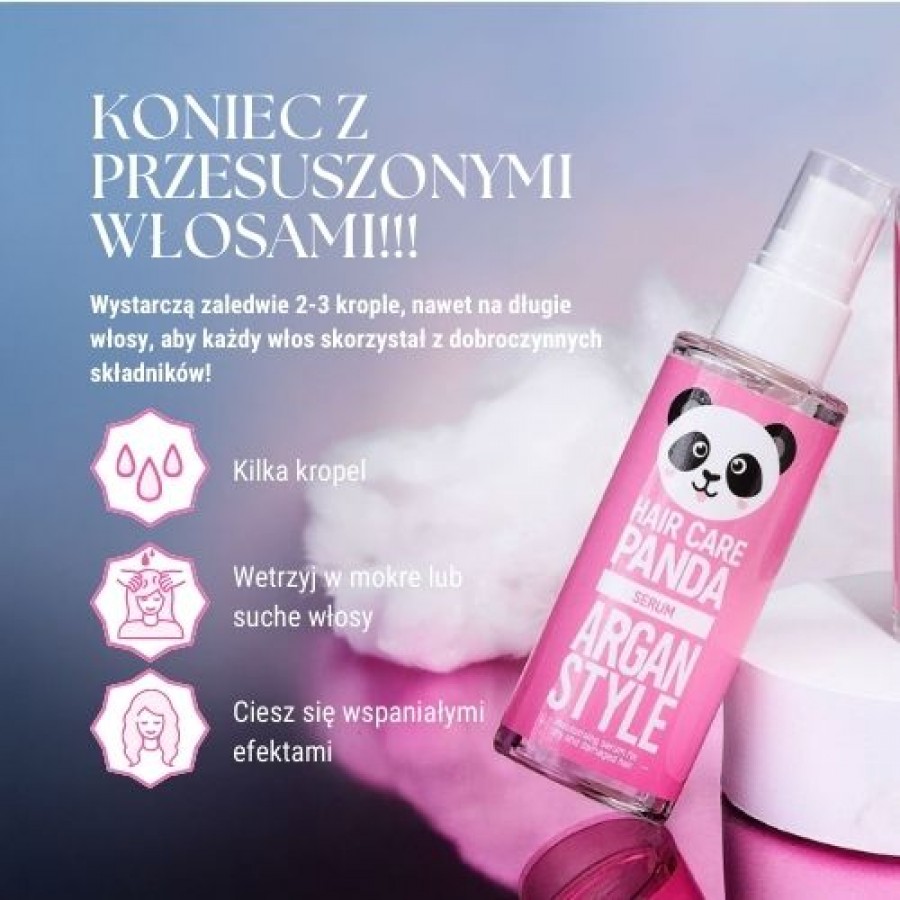 Zdjęcie produktu - 0 Noble Health Hair Care Panda Argan Style serum nawilżające do włos&oacute;w, 50 ml