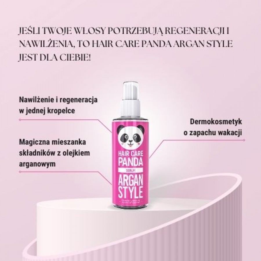 Zdjęcie produktu - 1 Noble Health Hair Care Panda Argan Style serum nawilżające do włos&oacute;w, 50 ml