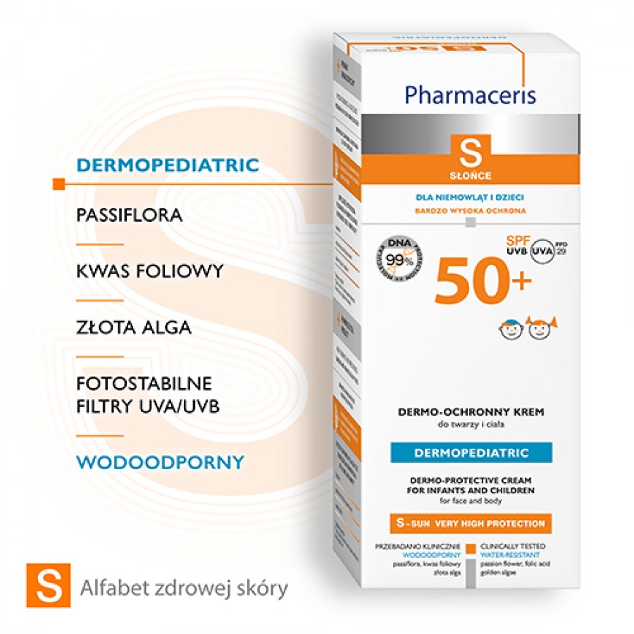 Miniaturka artykułu - #1 PHARMACERIS S Krem dla dzieci SPF50+  - 125 ml 
