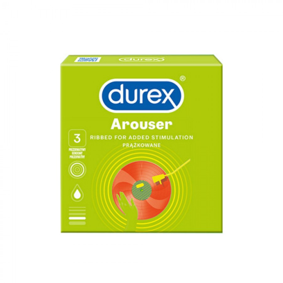 Miniaturka artykułu - #0 DUREX AROUSER Prezerwatywy, 3 sztuki