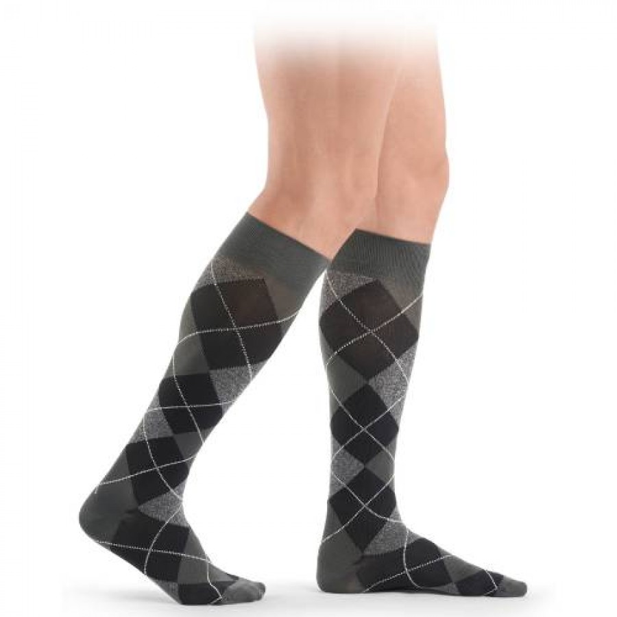 Miniaturka artykułu - #0 MICROFIBER SHADES Skarpety kompresyjne dla mężczyzn rozmiar 39-41 graphite romby, 1 para