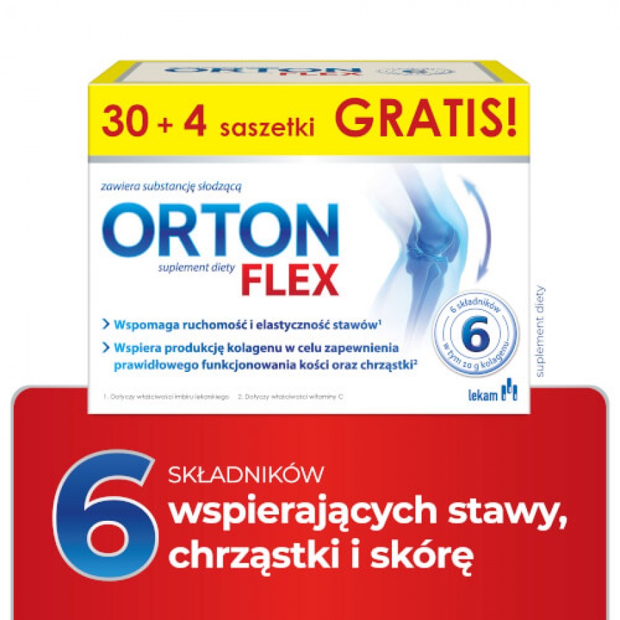 Miniaturka artykułu - #0 ORTON FLEX Kolagen na stawy, 34 sasz.