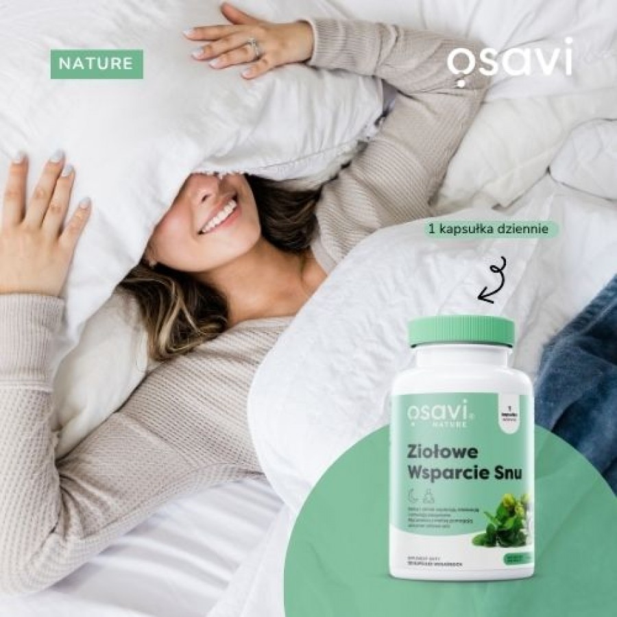 Zdjęcie produktu - 0 Osavi Ziołowe Wsparcie Snu, 120 kaps.