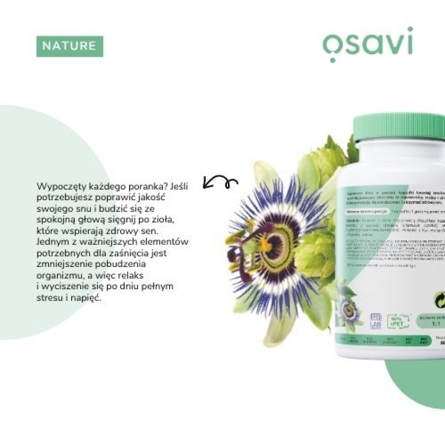 Zdjęcie produktu - 2 Osavi Ziołowe Wsparcie Snu, 120 kaps.