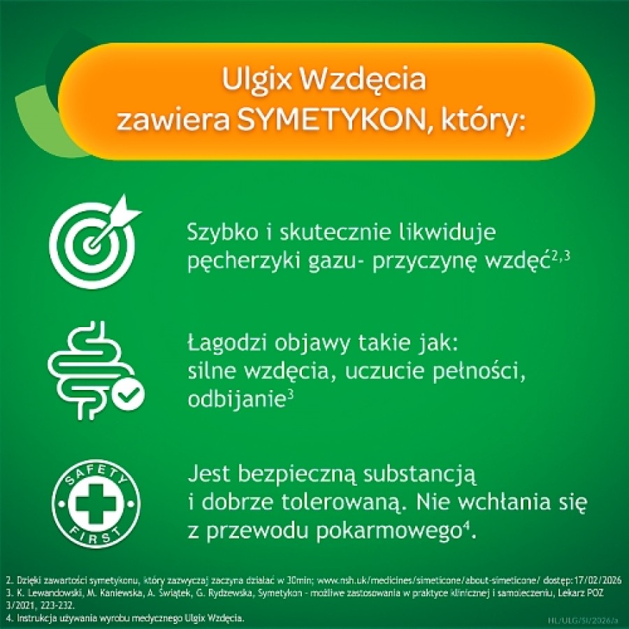 Miniaturka artykułu - #1 Ulgix Wzdęcia Max, 30 kapsułek