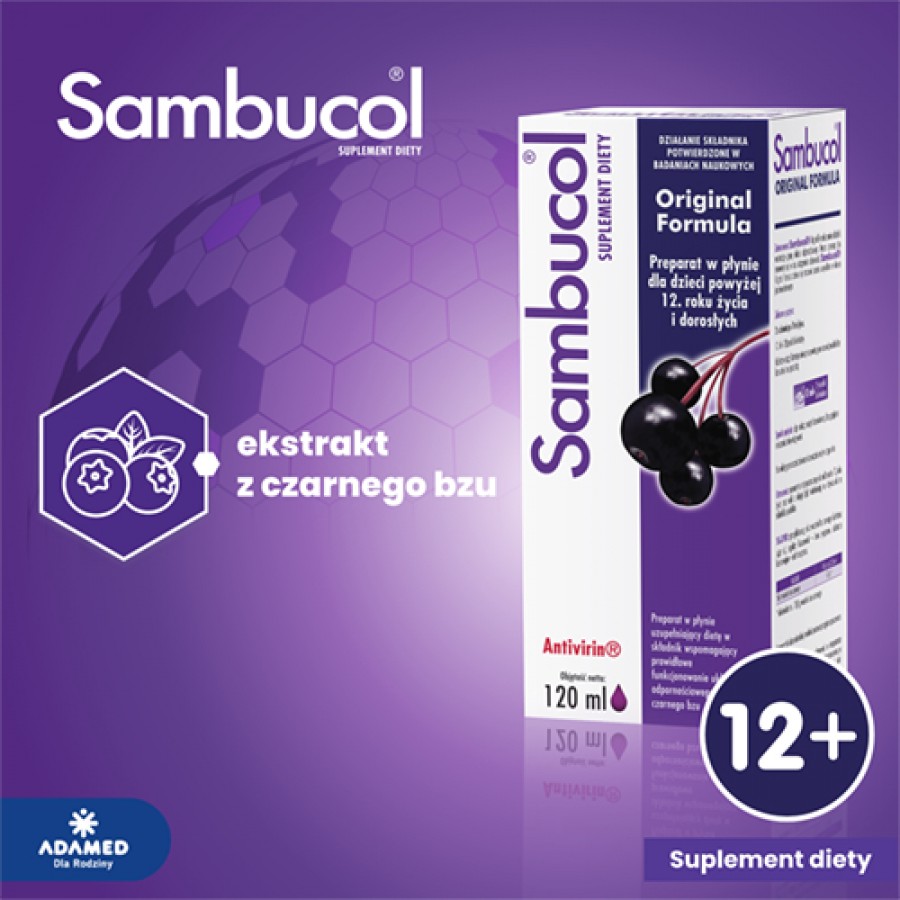 Miniaturka artykułu - #1 SAMBUCOL Original formula, 120ml 