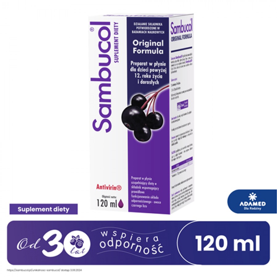 Zdjęcie produktu - 2 SAMBUCOL Original formula, 120ml 