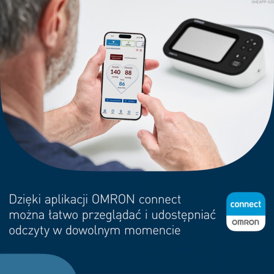 Zdjęcie produktu - 4 Omron M7 Intelli IT AFib Automatyczny ciśnieniomierz naramienny z wykrywaniem migotania przedsionk&oacute;w, 1 szt.