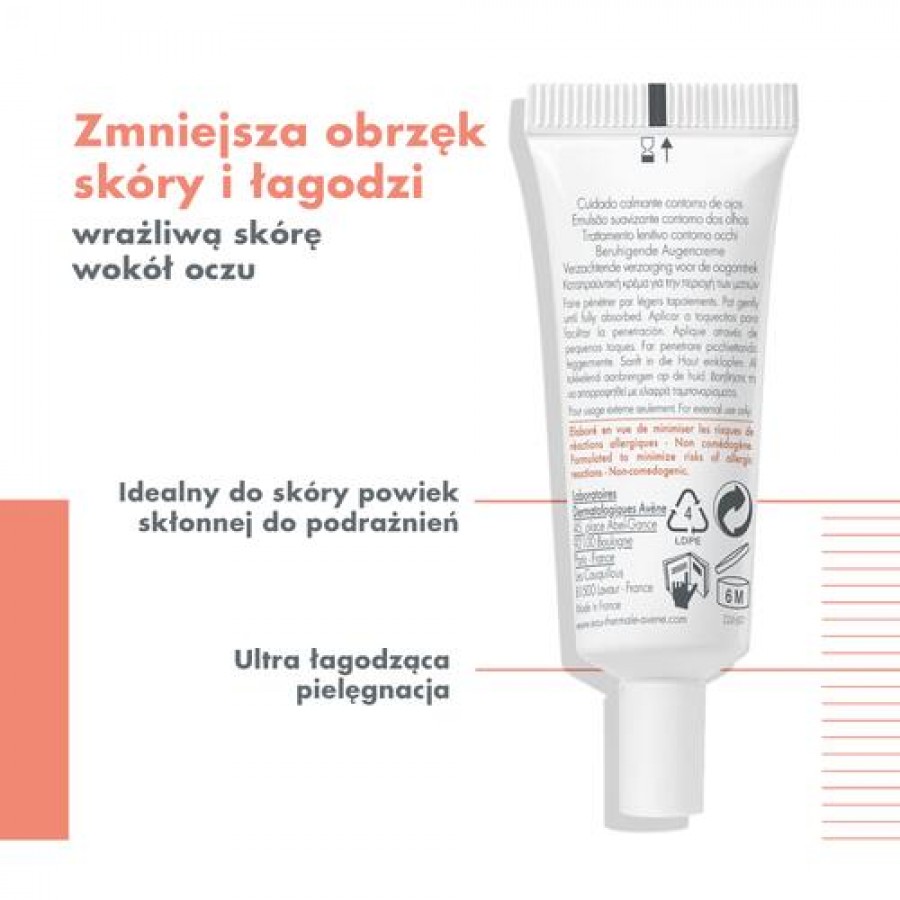 Zdjęcie produktu - 2 AVENE Krem kojący pod oczy, 10 ml