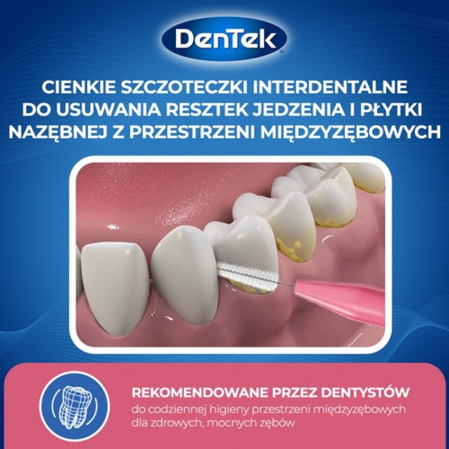 Zdjęcie produktu - 2 DENTEK Szczoteczki międzyzębowe Slim Brush rozmiar 1, 32szt.