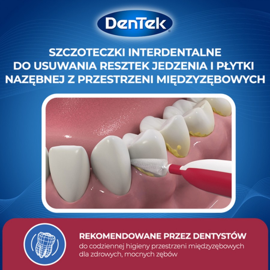 Zdjęcie produktu - 2 DENTEK Szczoteczki międzyzębowe EasyBrush rozmiar 2, 6szt.
