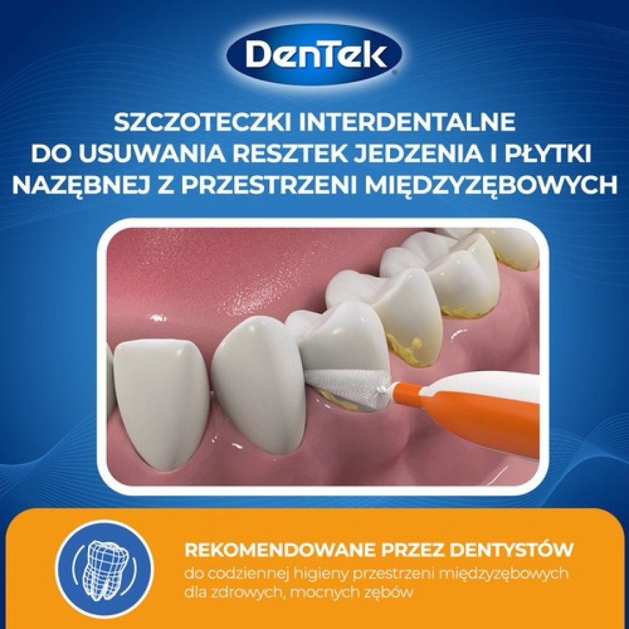 Zdjęcie produktu - 2 DENTEK Szczoteczki międzyzębowe EasyBrush rozmiar 1, 12szt.