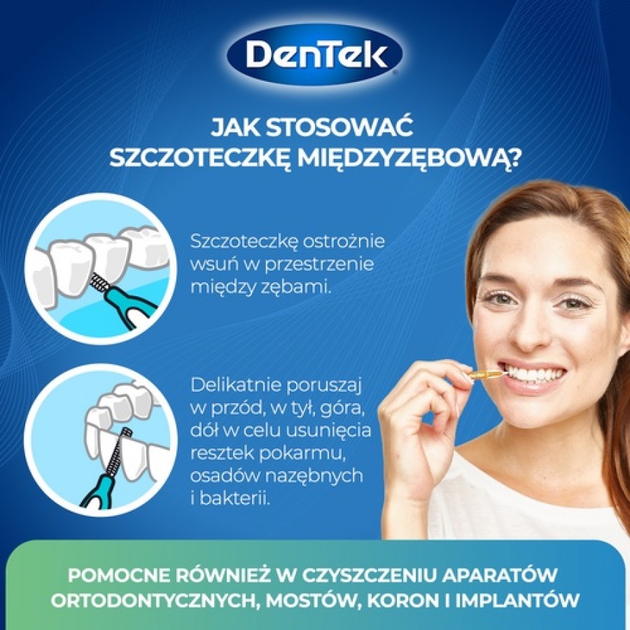 Zdjęcie produktu - 4 DENTEK Szczoteczki międzyzębowe Easy Brush rozmiar 1,2,3, 10szt.