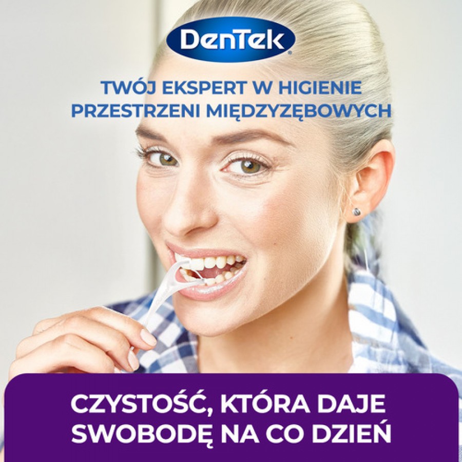 Miniaturka artykułu - #1 DENTEK Wykałaczki z nicią dentystyczną Comfort Clean, 30szt.