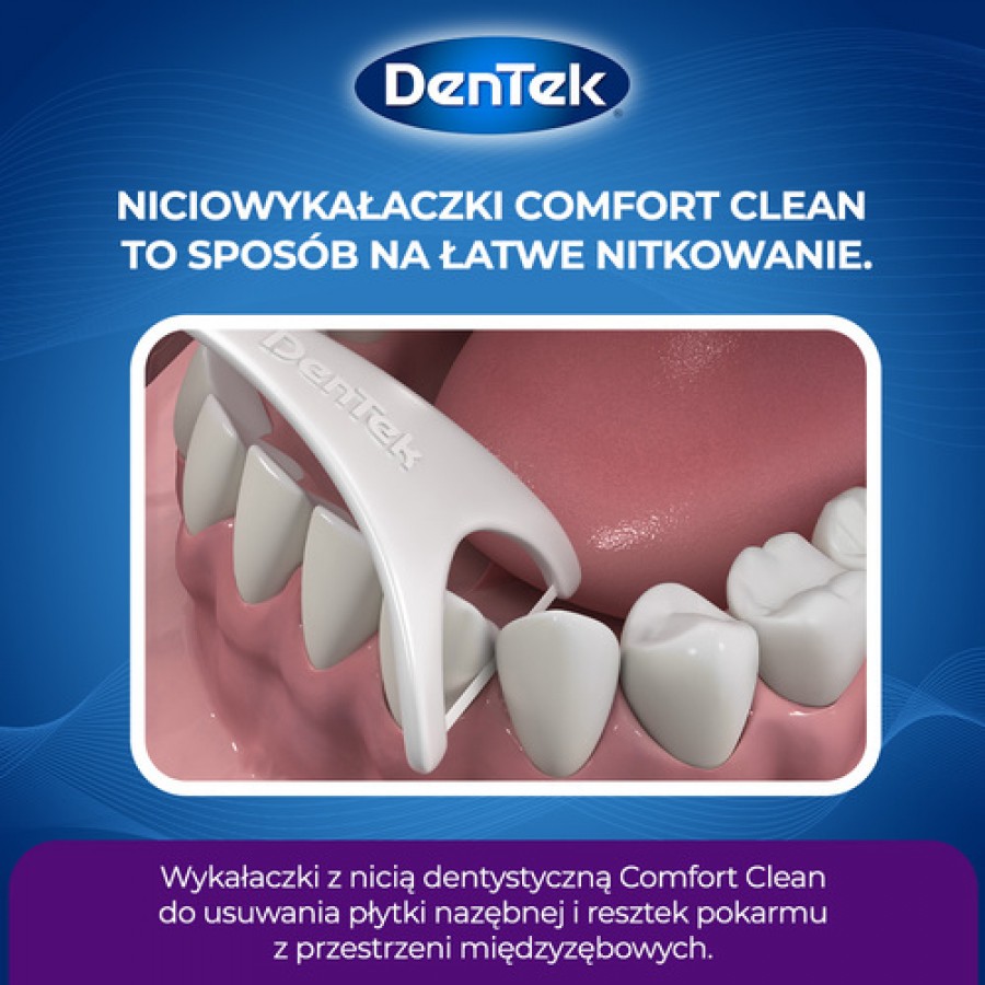 Zdjęcie produktu - 2 DENTEK Wykałaczki z nicią dentystyczną Comfort Clean, 30szt.