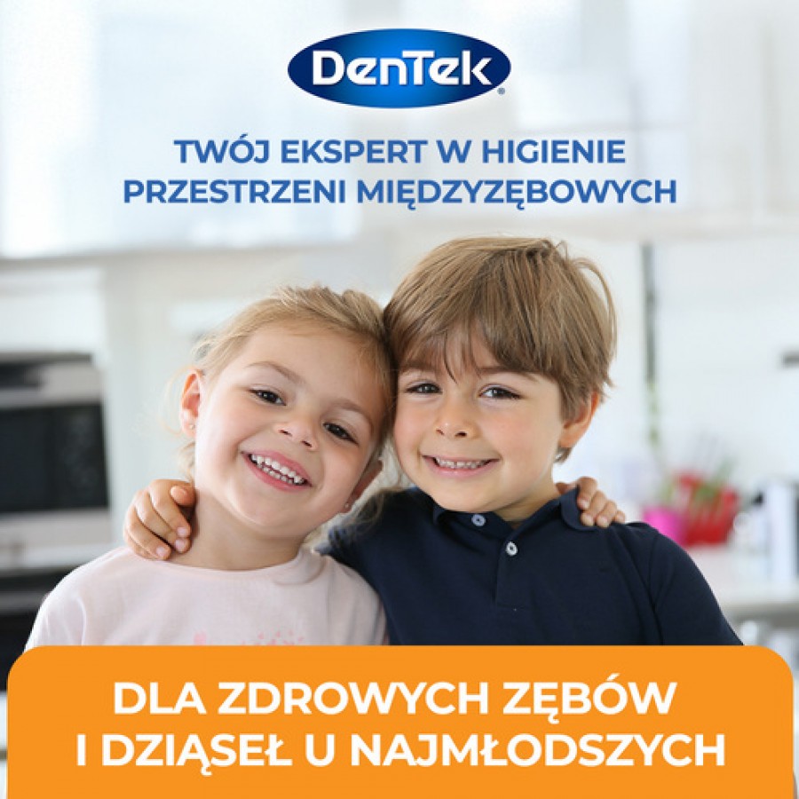 Miniaturka artykułu - #1 DENTEK Kids Wykałaczki z nicią dentystyczną dla dzieci Fyn Flossers, 40szt.